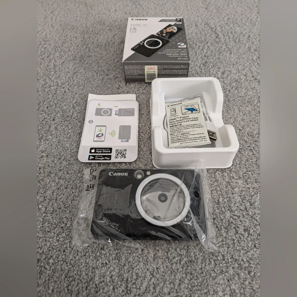 Canon Inspic S Instant Camera with cute case